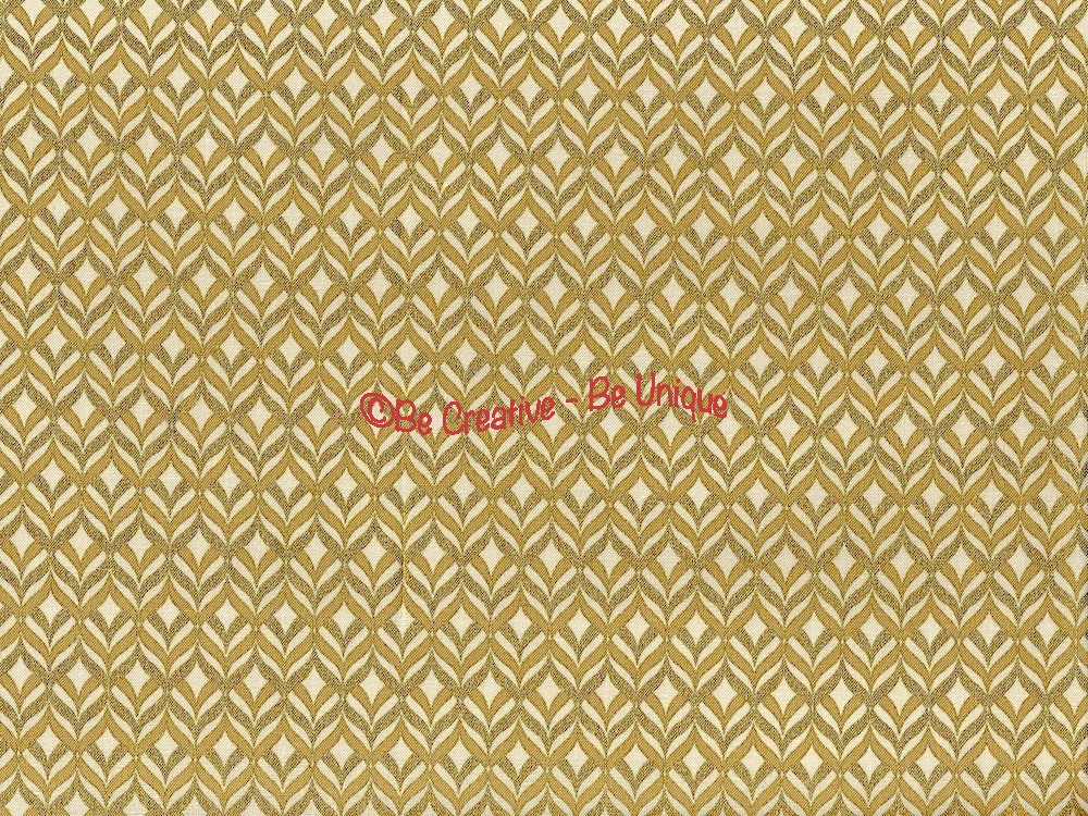 Cotton by Hoffman Fabrics - Gold Metallic Diamond Geo
