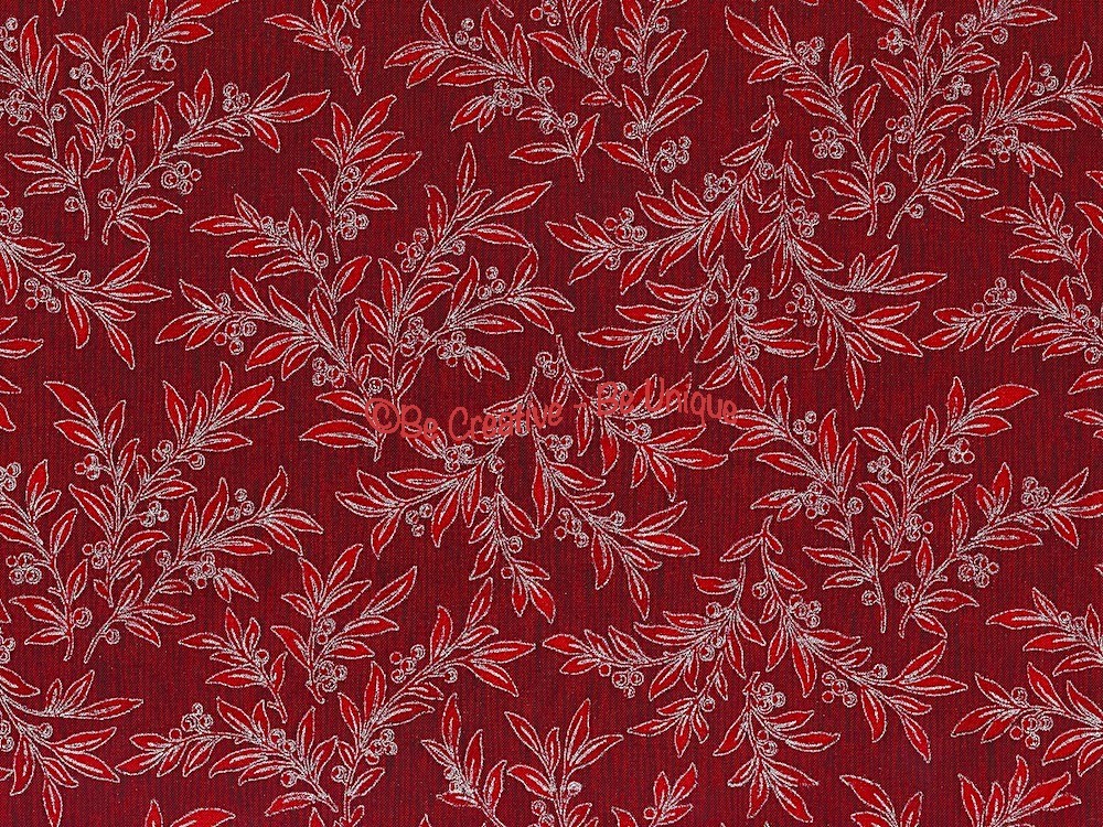 Cotton by Hoffman - Red Mistletoe