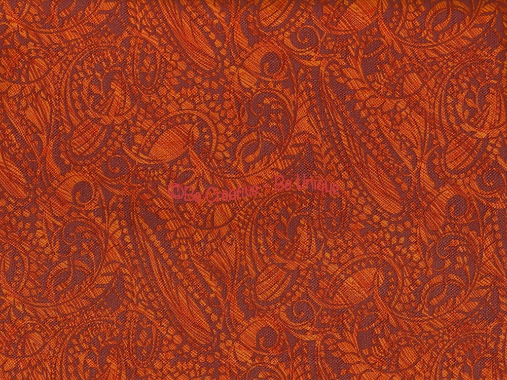 Cotton by Hoffman - Tangerine Paisley
