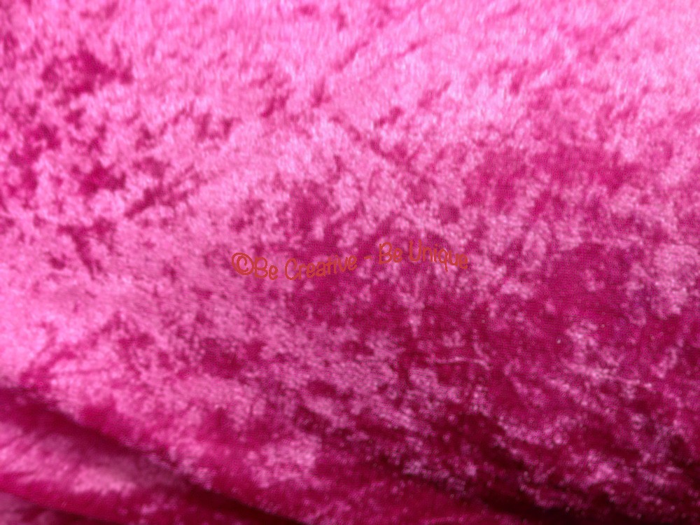 Crushed Velour Velvet Dress Fabric - Cerise