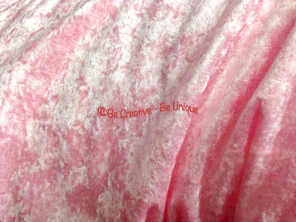 Crushed Velour Velvet Dress Fabric - Pink