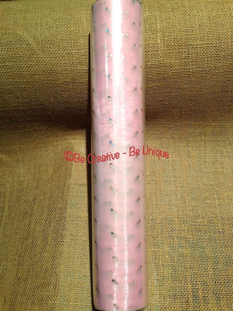 Glitter Dot Organza on a Roll - Pink
