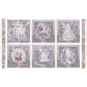 Cotton by Quilting Treasures - Holiday Elegance Squares Panel