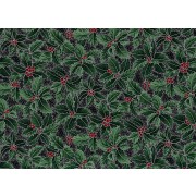 Cotton by Hoffman - Silver Metallic Holly