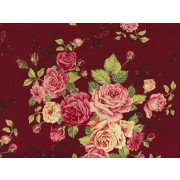 Cotton by Stof - Large Roses - Wine
