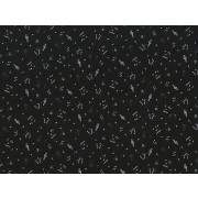 Cotton by Stof - Musical Notes - Black