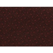 Fat Quarter - Cotton by Stof - Orange Dots on Brown Red