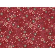 Fat Quarter - Cotton by Stof - Oriental Flowers - Red