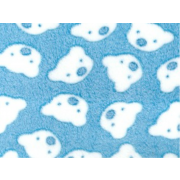  Minky Cuddle Fleece - Teddy Face - Blue