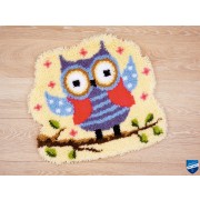 Vervaco - Latch Hook Shaped Rug - Funny Owlet on a branch