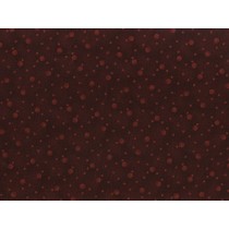Fat Quarter - Cotton by Stof - Orange Dots on Brown Red