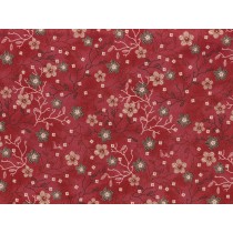 Cotton by Stof - Oriental Flowers - Red