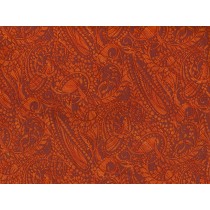 Fat Quarter - Cotton by Hoffman - Tangerine Paisley