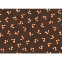 Cotton by Stof - Foxes - Minimized - Brown