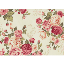 Cotton by Stof - Large Roses - Ivory