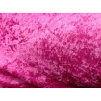 Crushed Velour Velvet Dress Fabric - Cerise