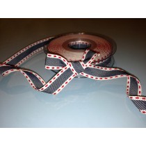 Vintage Stitch Ribbon - Black/Red