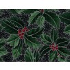 Fat Quarter - Cotton by Hoffman - Silver Metallic Holly