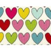 Fat Quarter - Cotton by Stof - Multi Coloured Lovehearts