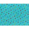 Fat Quarter - Cotton by Stof - Multicoloured Circles on Teal