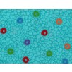 Fat Quarter - Cotton by Stof - Multicoloured Circles on Teal