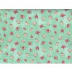 Fat Quarter - Cotton by Quilt Gate - Small Roses on Aqua