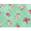 Fat Quarter - Cotton by Quilt Gate - Small Roses on Aqua